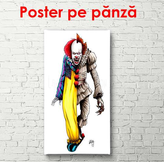 Poster - Clovn, 30 x 60 см, Panza pe cadru