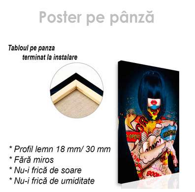 Poster - Body Art, 30 x 60 см, Panza pe cadru