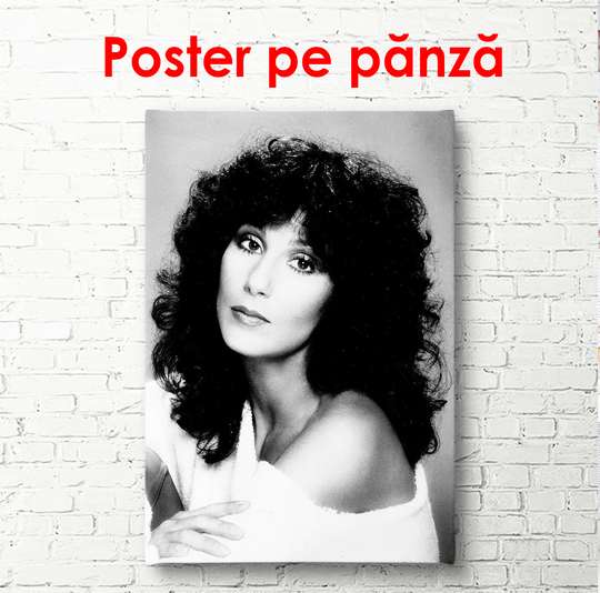 Постер - Портрет певицы Шер, 60 x 90 см, Постер в раме