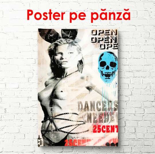 Постер - Обложка для Плэй Бой с Кейт Мосс, 60 x 90 см, Постер в раме