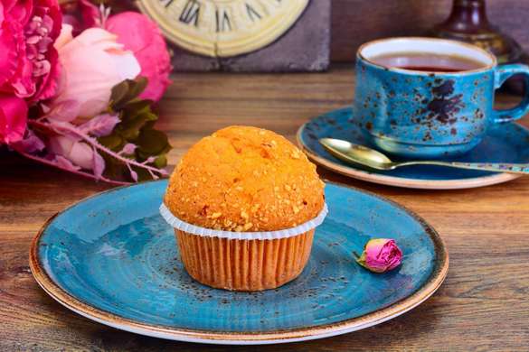Wall Mural - Muffin on a plate