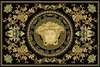 Fototapet - Semn Versace pe un fundal negru cu elemente aurii
