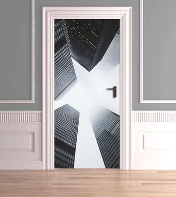 Stickere 3D pentru uși, Zgârie-nori, 60 x 90cm