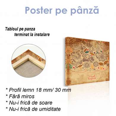 Постер - Египетский папирус, 30 x 60 см, Холст на подрамнике