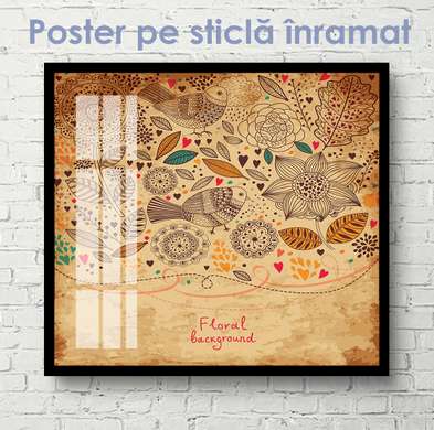 Poster - Egyptian papyrus, 30 x 60 см, Canvas on frame