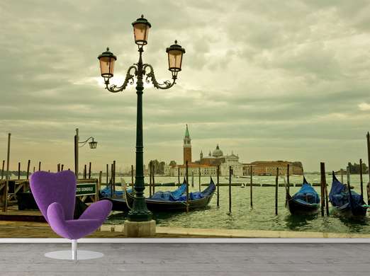 Fototapet - Felinar pe fundalul Canalului venețian
