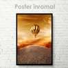 Постер, Balonul auriu cu aer cald, 30 x 45 см, Panza pe cadru
