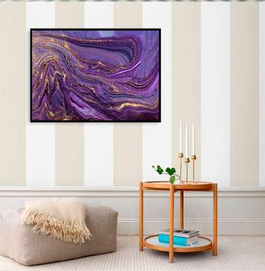 Poster - Fantezie purpurie 1, 45 x 30 см, Panza pe cadru