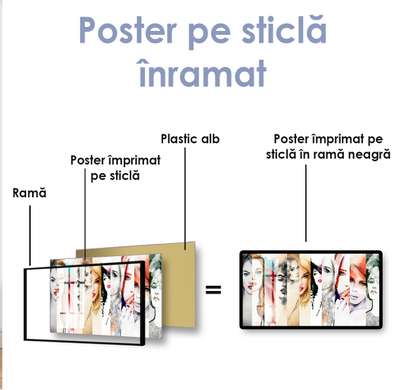 Poster - Fete diferite, 60 x 30 см, Panza pe cadru