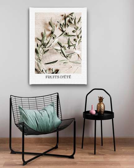 Постер - Оливки, 30 x 45 см, Холст на подрамнике, Цветы