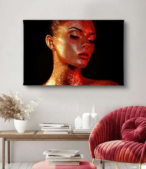 Poster - Glitter girl, 45 x 30 см, Canvas on frame, Glamour