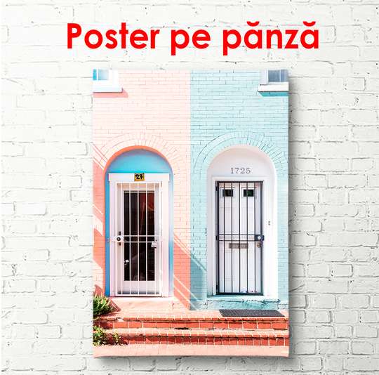 Постер - Дом для мальчиков и девочек, 30 x 45 см, Холст на подрамнике, Минимализм