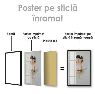 Poster - Scenic portrait from behind, 30 x 45 см, Canvas on frame