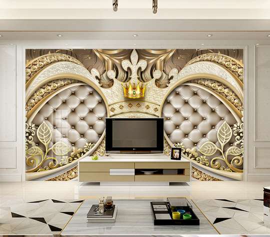Wall Mural - Golden crown and golden elements