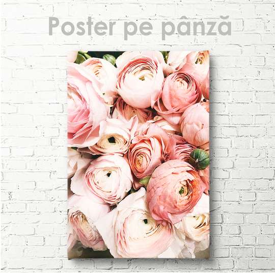 Poster, Flori stacojii, 30 x 45 см, Panza pe cadru