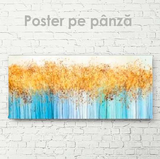 Poster, Pădurea panoramică, 90 x 30 см, Panza pe cadru