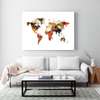 Постер - Карта мира из специи, 60 x 30 см, Холст на подрамнике