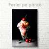 Poster - Înghețata cu fructe, 30 x 45 см, Panza pe cadru