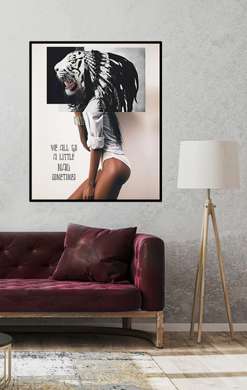 Poster - Figure of a girl, 30 x 45 см, Canvas on frame
