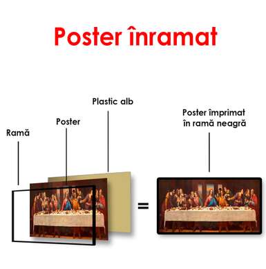 Poster - Evening meal, 150 x 50 см, Framed poster