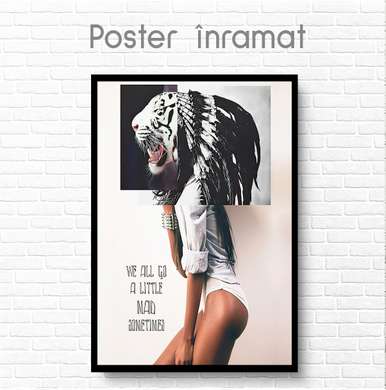 Poster - Figure of a girl, 30 x 45 см, Canvas on frame