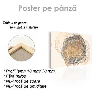 Poster - Valuri abstracte, 45 x 30 см, Panza pe cadru