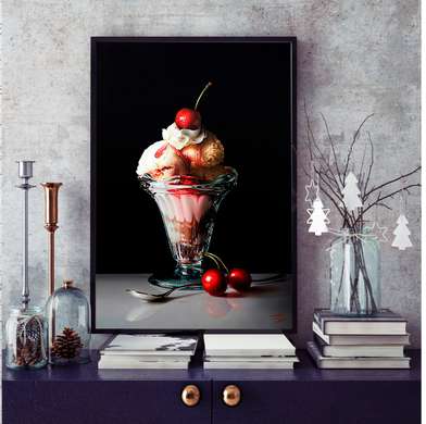 Постер - Фруктовое мороженое, 30 x 45 см, Холст на подрамнике
