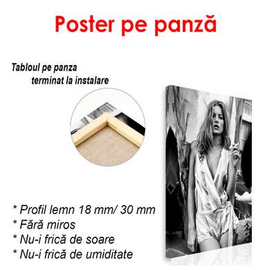 Poster - Portretul modelului Kate Moss, 60 x 90 см, Poster înrămat