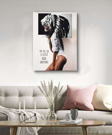 Постер - Фигура девушки, 30 x 45 см, Холст на подрамнике, Гламур