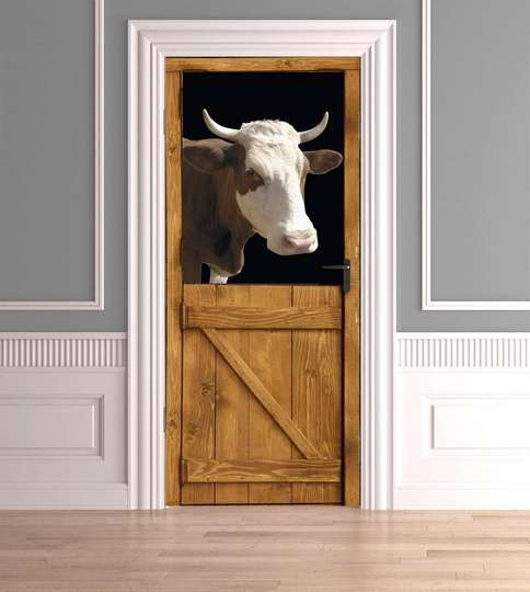 3Д наклейка на дверь, Конюшня для животных, 60 x 90cm, Наклейка на Дверь