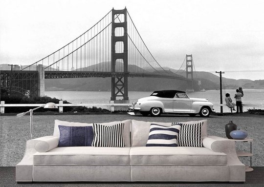 Фотообои, Прекрасный Сан-Франциско черно-белый