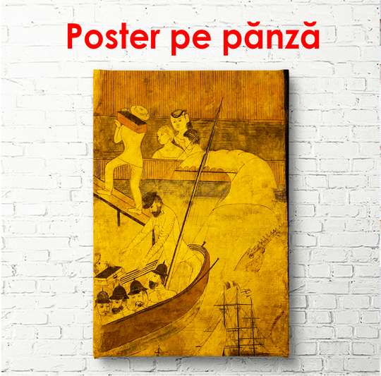 Постер - Картина прошлого, 60 x 90 см, Постер в раме, Винтаж