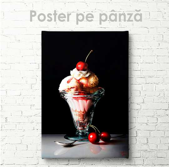 Poster, Înghețata cu fructe, 30 x 45 см, Panza pe cadru