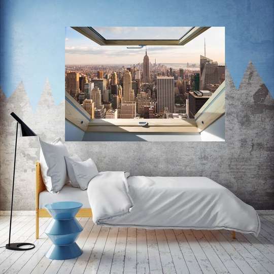 Wall Sticker - Big city view from the window