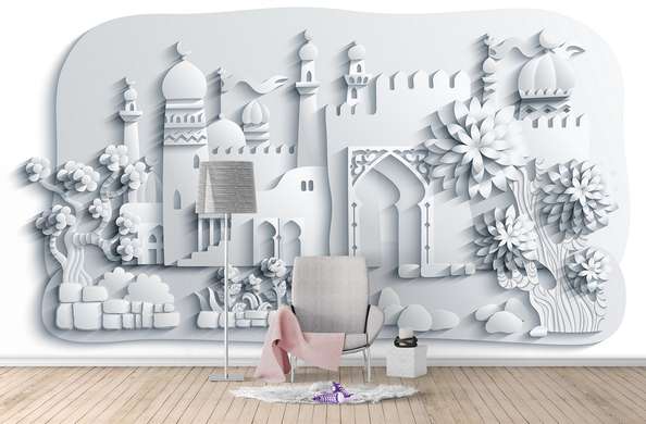 Wall Mural - White city landscape