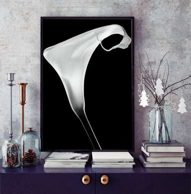 Постер - Белый цветок, 30 x 45 см, Холст на подрамнике