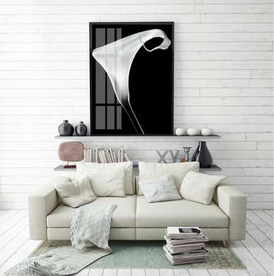Poster - White flower, 30 x 45 см, Canvas on frame