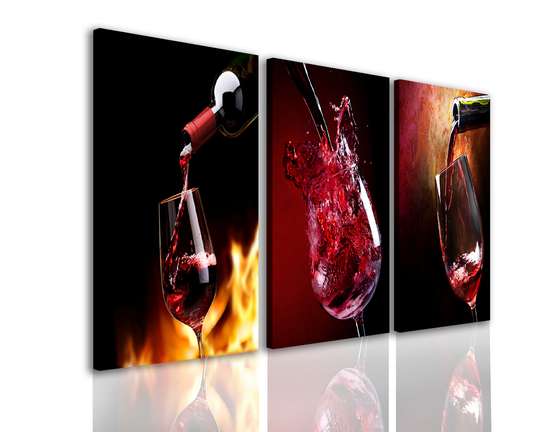 Модульная картина, Бокалы с вином, 70 x 50
