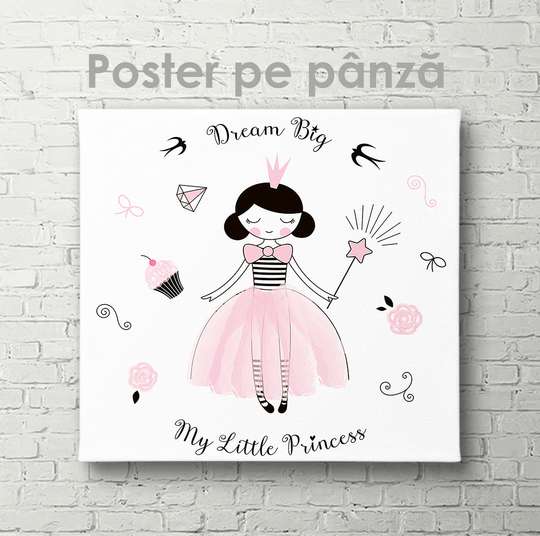 Poster - Princess, 40 x 40 см, Canvas on frame, For Kids