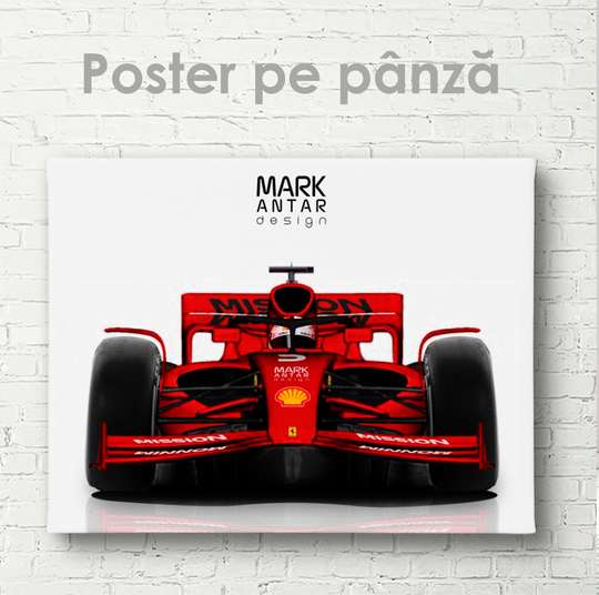 Poster, Formula 1 roșie, 45 x 30 см, Panza pe cadru