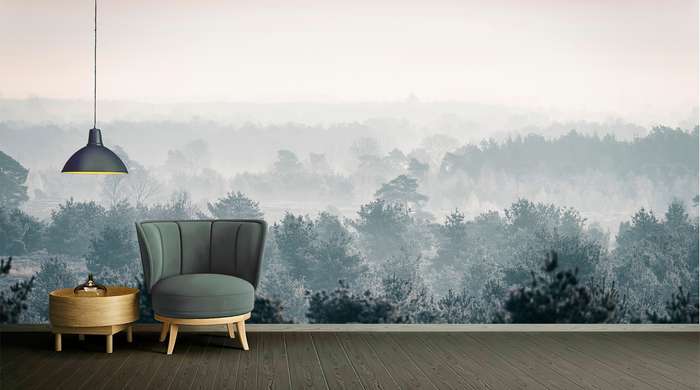 Wall Mural - Trees in the fog