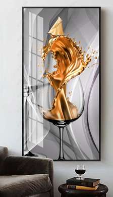 Poster - Cocktail de aur, 30 x 60 см, Panza pe cadru