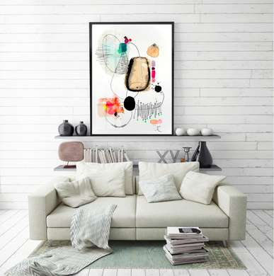 Poster - Modern doodles, 30 x 45 см, Canvas on frame