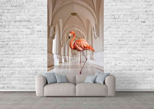 Fototapet, Flamingo într-un hol
