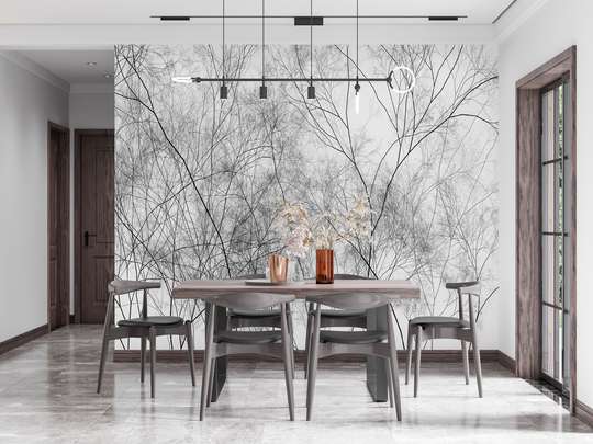 Wall Mural - Gray branches