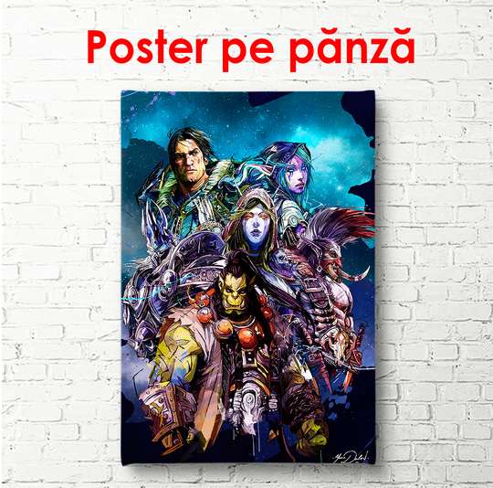 Poster - Inhabitants of another universe, 30 x 45 см, Canvas on frame, For Kids