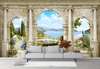 Wall Mural - Inner garden with sea view