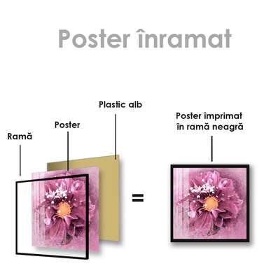 Poster - Magie purpurie, 40 x 40 см, Panza pe cadru