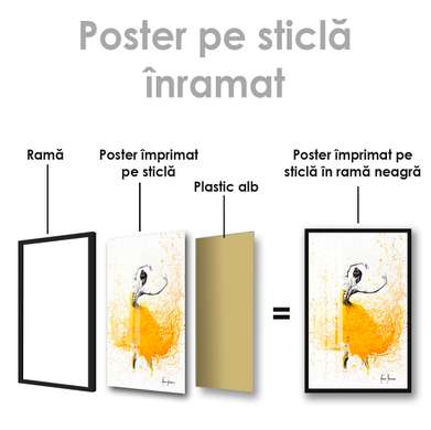 Poster - Balerină, 30 x 45 см, Panza pe cadru
