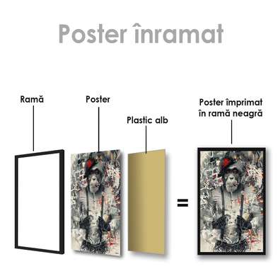 Poster, Glamor Monkey, 30 x 45 см, Canvas on frame